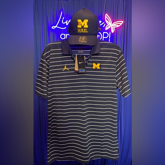 NWT UofM Nike Wolverines Icon Victory Coaches 2023 Early Season Performance Polo - Picture 6 of 9